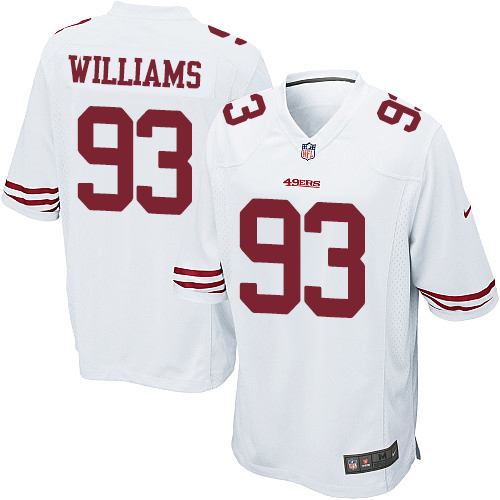 Men's Game Ian Williams Nike Jersey White Road - #93 NFL San Francisco 49ers